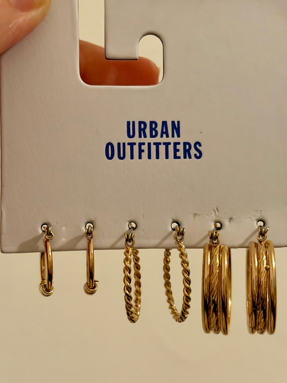 Urban Outfitters Gold-Tone Hoop Earring Set - 3 Pairs